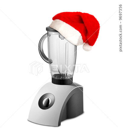 Food Blender with christmas hat 9697356