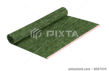 Rolled door mat over white background 9697434