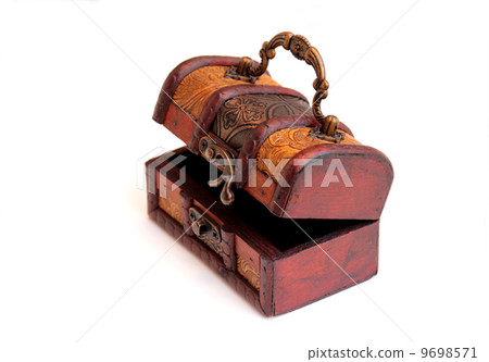 首飾盒寶盒寶盒白色背光發光古董冒險容器寶島金色金鑰匙西式家具首飾盒鑰匙PANDRA盒子行李箱木箱後備箱 9698571