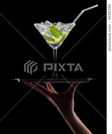 Cocktail mojito on a black 9699399