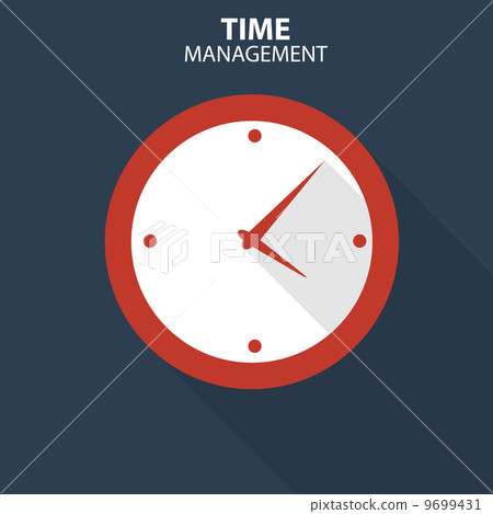 Modern Flat Time Management Vector Icon for Web... - Stock Illustration ...