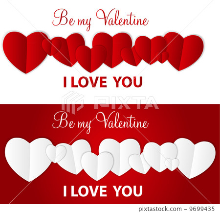 Happy Valentines Day Card with Heart. Vector Illustration Happy Valentines Day Card with Heart. Vector Illustration 9699435