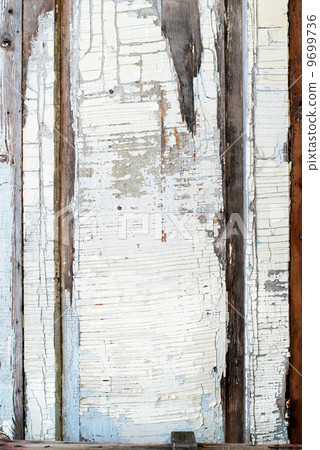 Old White Panel with Cracked Paint, Background Old White Panel with Cracked Paint, Background 9699736