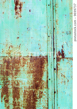 Scratched Rusty Damage Metal Panel, background Scratched Rusty Damage Metal Panel, background 9699737