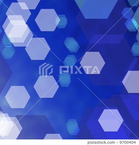 Abstract blue background with hexagons - Stock Illustration [9700404 ...