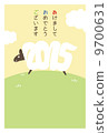New year's card vertical (with border) Japanese 9700631