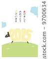 New year's card vertical (with border) Japanese 9700634
