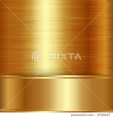 gold  brushed metallic plaque background 9700687