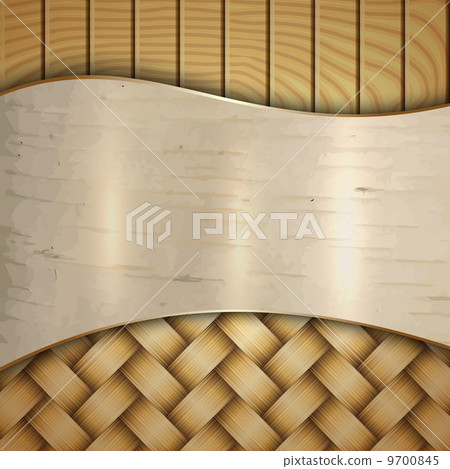 Vector abstract wooden texture with wickerwork, birch and curves Vector abstract wooden texture with wickerwork, birch and curves 9700845