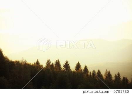 mountains hills landscape Bieszczady Poland 9701780