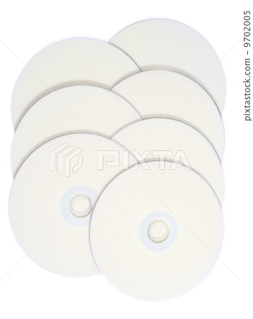 blank DVD / CD disks on white background blank DVD / CD disks on white background 9702005