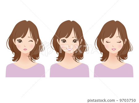 女性/面部表情集 9703750