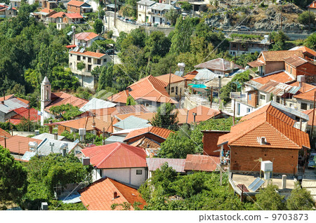 The idyllic village in Troodos mountains. 9703873
