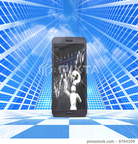 機器人思考移動電話的股票投資 機器人思考移動電話的股票投資 9704109