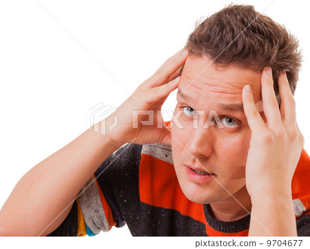 portrait of a man thinking about something thoughtful expression 9704677