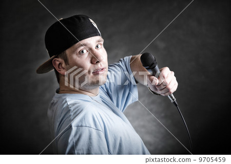 Rap singer rapper man with microphone 9705459