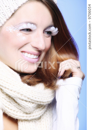winter fashion woman warm clothing creative makeup winter fashion woman warm clothing creative makeup 9706054