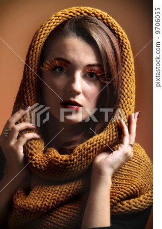Autumn woman fresh girl glamour eye-lashes 9706055