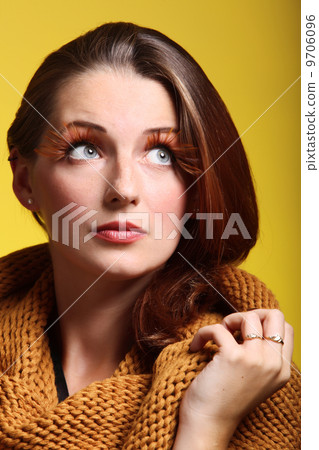 Autumn woman fresh girl glamour eye-lashes 9706096