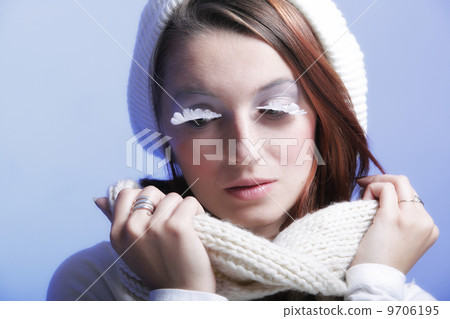 winter fashion woman warm clothing creative makeup winter fashion woman warm clothing creative makeup 9706195