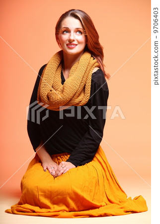 Autumn fashion woman fresh girl eye-lashes 9706403