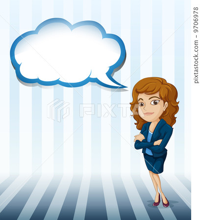 A woman with an empty cloud callout A woman with an empty cloud callout 9706978
