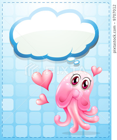 A pink monster with an empty thought 9707012