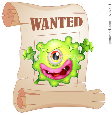 A wanted one-eyed monster in a poster A wanted one-eyed monster in a poster 9707591