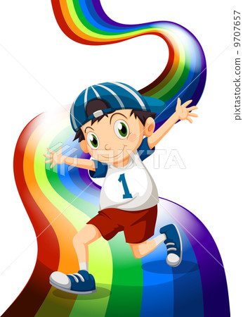 A boy and a rainbow 9707657