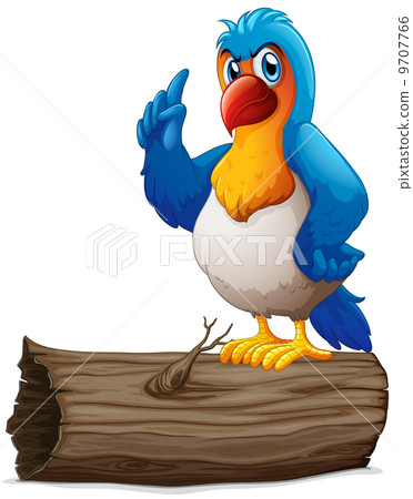 A parrot above a log 9707766