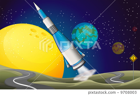 A spaceship and two winding roads A spaceship and two winding roads 9708003