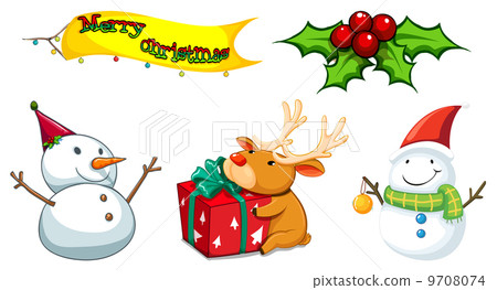 Five christmas symbols 9708074