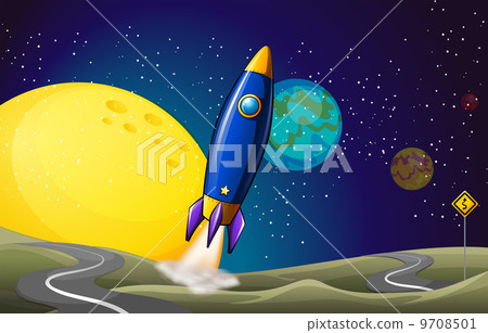 An airship at the outerspace 9708501