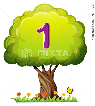 A tree with a number one figure 9708531