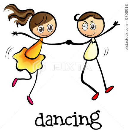 A girl and a boy dancing A girl and a boy dancing 9708918