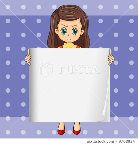 An angry lady holding an empty signage An angry lady holding an empty signage 9708924