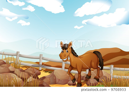 A horse near the rocks A horse near the rocks 9708933