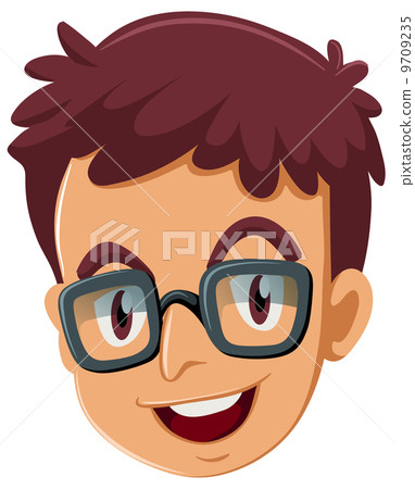 A head of a boy with an eyeglass 9709235