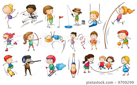 Kids engaging in different sports Kids engaging in different sports 9709299