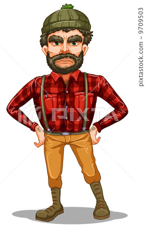 A scary lumberjack standing A scary lumberjack standing 9709503