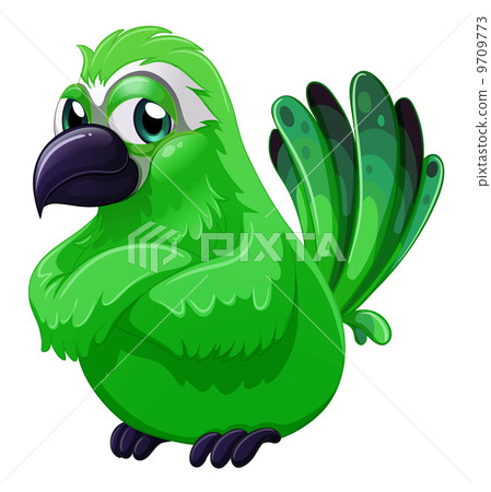 A scary green bird 9709773