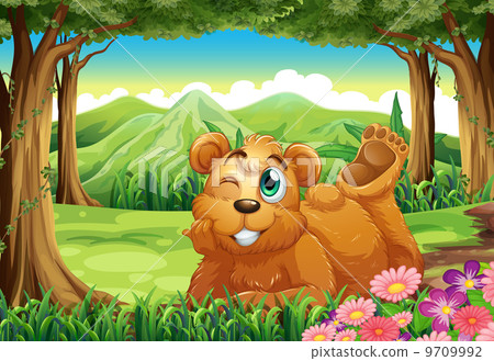 A big bear at the forest 9709992