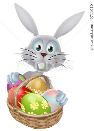 Eggs basket Easter bunny rabbit 9711010