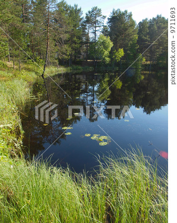 beautiful lake in Karelia 9711693