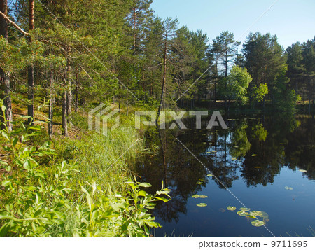 beautiful lake in Karelia 9711695