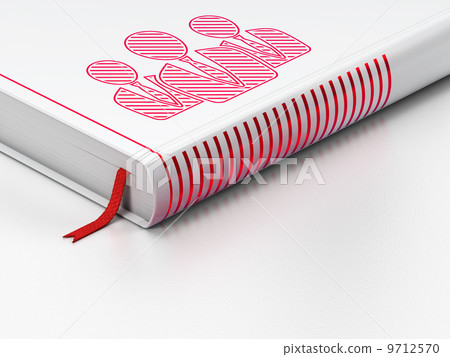 Finance concept: closed book, Business People on white background 9712570
