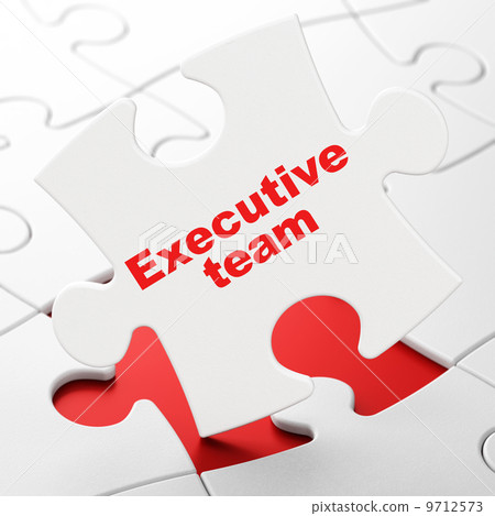 Business concept: Executive Team on puzzle background Business concept: Executive Team on puzzle background 9712573