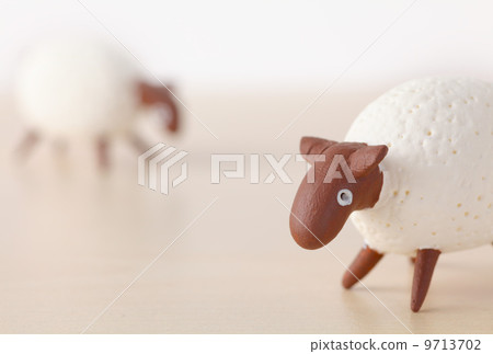 New year's card material sideways (borderless) 9713702