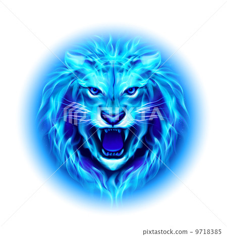 Head of fire lion. 9718385