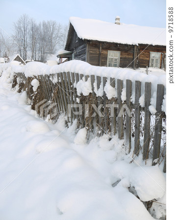 Winter in Russian village Winter in Russian village 9718588